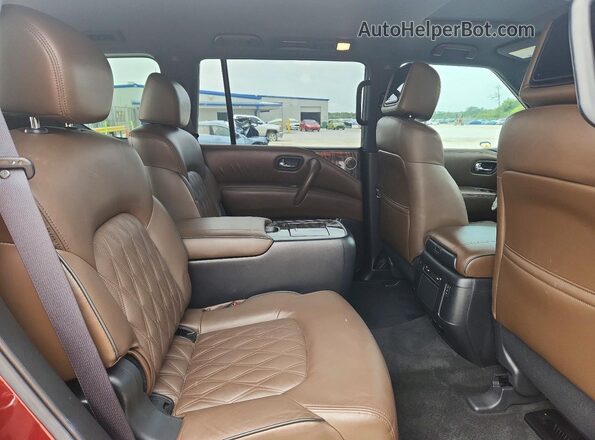 JN8AY2DA3M9372725 2021 NISSAN ARMADA Темно-бордовый Вид задней части салона