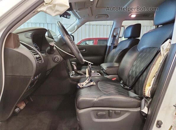 JN8AY2DB1M9792458 2021 NISSAN ARMADA White Widok wnętrza z przodu