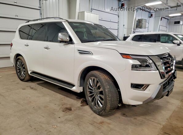 JN8AY2DB3P9837579 2023 NISSAN ARMADA Белый Передняя правая четверть
