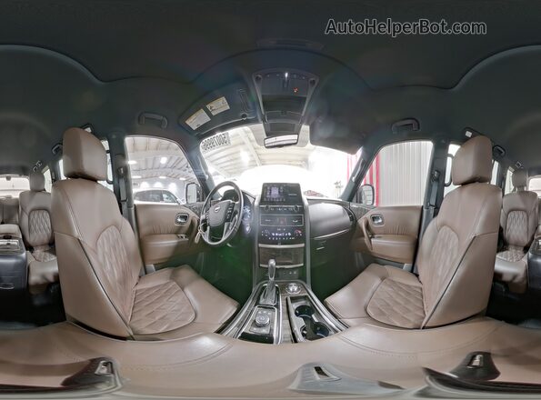 JN8AY2DB3P9837579 2023 NISSAN ARMADA Белый Панорамный вид салона 360°