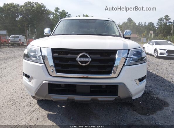 JN8AY2DB4P9834965 2023 NISSAN ARMADA White ხელსაწყოთა პანელის ხედი