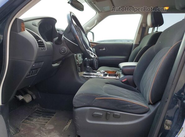 JN8AY2NC4J9558091 2018 NISSAN ARMADA Синий Вид салона спереди