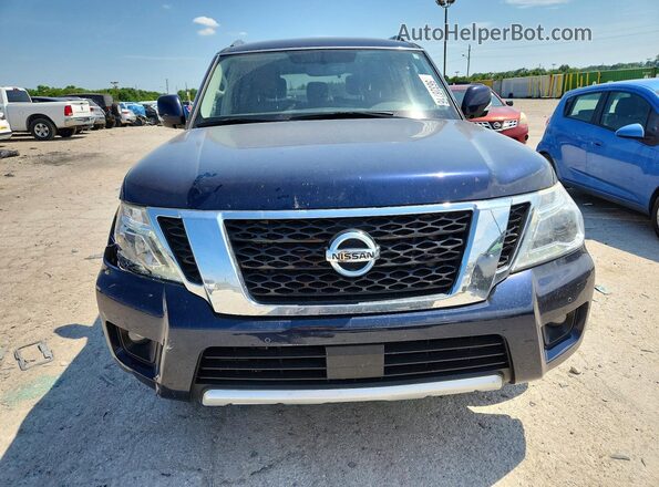 JN8AY2NC4J9558091 2018 NISSAN ARMADA Синий Вид спереди