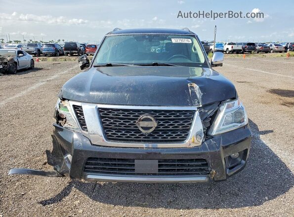 JN8AY2ND0L9108515 2020 NISSAN ARMADA Black Front view