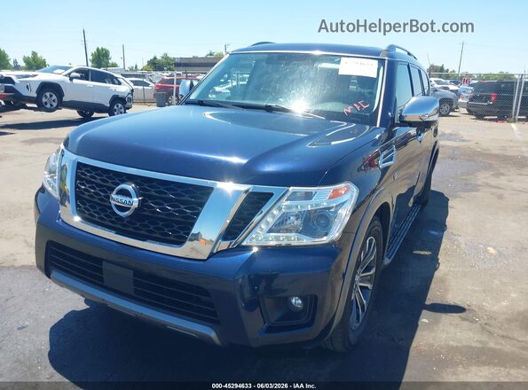 JN8AY2ND1L9108913 2020 NISSAN ARMADA Blue Передня ліва чверть