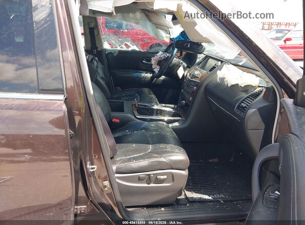 JN8AY2ND2H9004907 2017 NISSAN ARMADA Maroon Вид салону спереду