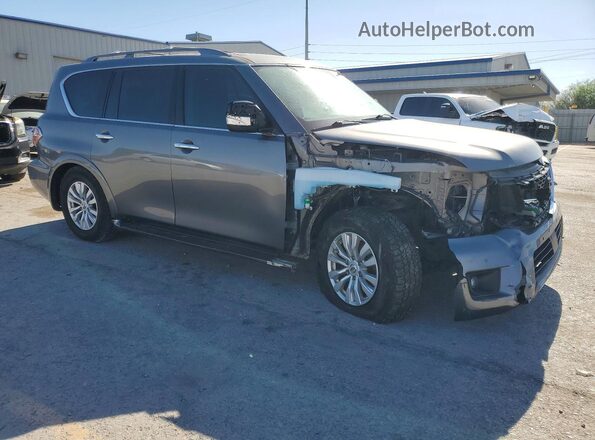 JN8AY2ND6KX009045 2019 NISSAN ARMADA Серый Передняя правая четверть