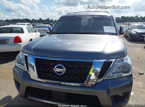 JN8AY2ND8J9057861 2018 NISSAN ARMADA Gray ხელსაწყოთა პანელის ხედი