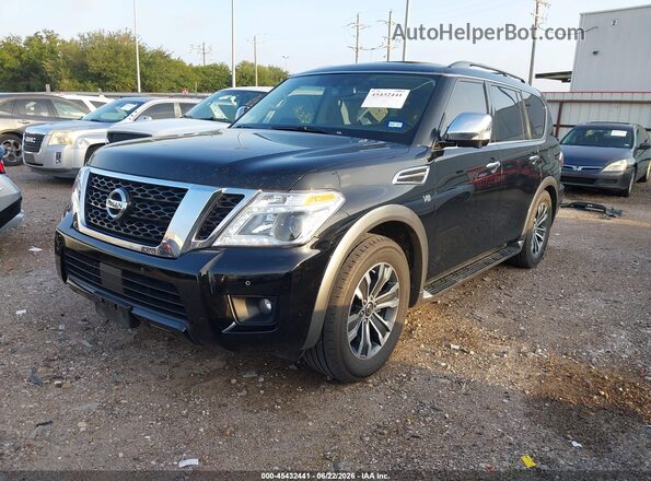JN8AY2ND9KX009184 2019 NISSAN ARMADA Black Передня ліва чверть