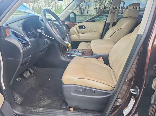 JN8AY2NE3H9700653 2017 NISSAN ARMADA Maroon Front interior view