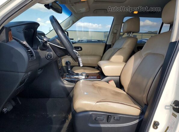 JN8AY2NE4H9701567 2017 NISSAN ARMADA White Вид салону спереду
