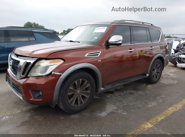 JN8AY2NE5H9700993 2017 NISSAN ARMADA Orange Передня ліва чверть