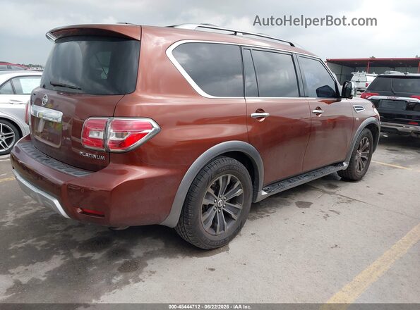JN8AY2NE5H9700993 2017 NISSAN ARMADA Orange Задня права чверть