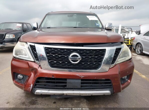 JN8AY2NE5H9700993 2017 NISSAN ARMADA Orange Вид спереду