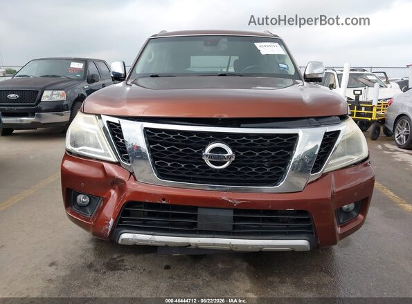 JN8AY2NE5H9700993 2017 NISSAN ARMADA Orange Вид щитка приладів