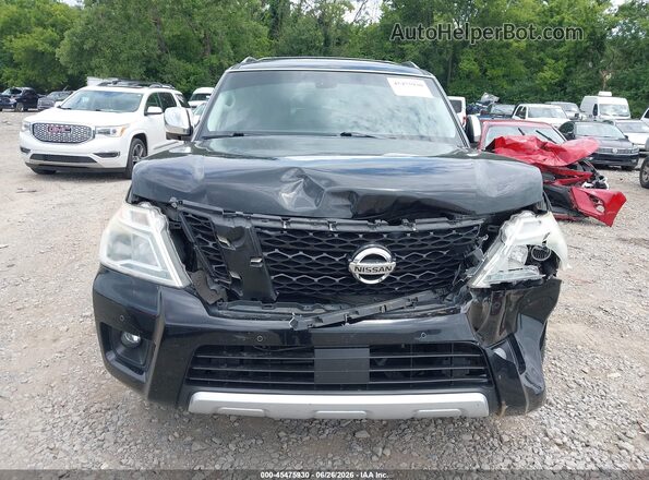 JN8AY2NE6H9704115 2017 NISSAN ARMADA Black Widok zestawu wskaźników