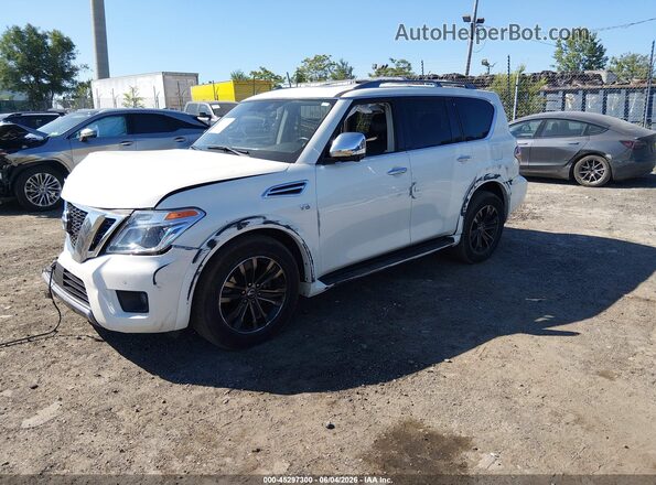 JN8AY2NE8L9782811 2020 NISSAN ARMADA White წინა მარცხენა ხედი სამი მეოთხედიდან