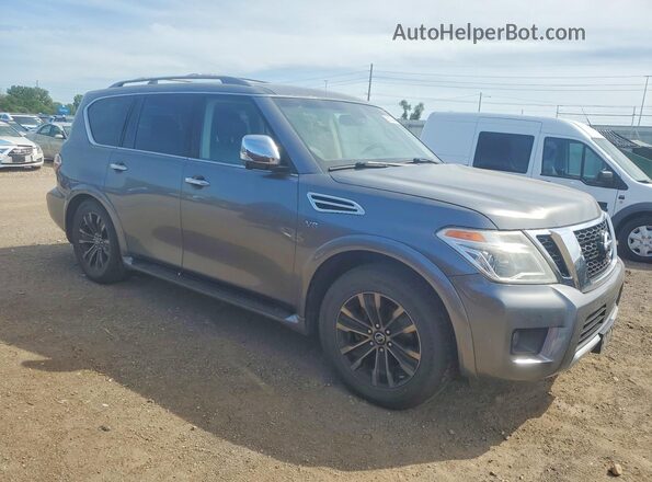 JN8AY2NEXH9705154 2017 NISSAN ARMADA Gray Delantero derecho