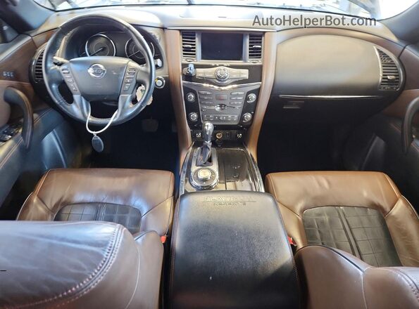 JN8AY2NEXJ9734739 2018 NISSAN ARMADA Black წინა პანელის ხედი