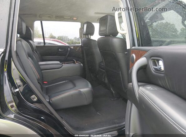 JN8AY2NEXJX700151 2018 NISSAN ARMADA Black VIN კოდის სტიკერის ხედი