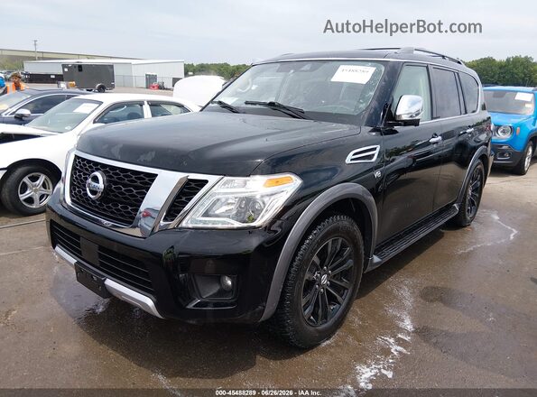 JN8AY2NEXJX700151 2018 NISSAN ARMADA Black წინა მარცხენა ხედი სამი მეოთხედიდან
