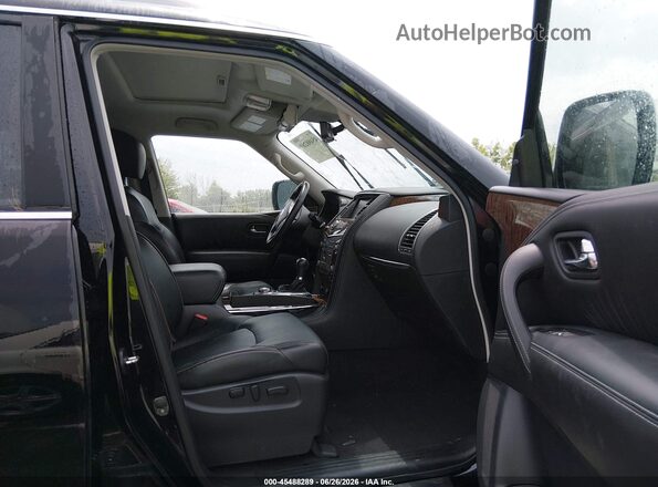 JN8AY2NEXJX700151 2018 NISSAN ARMADA Black წინა სალონის ხედი