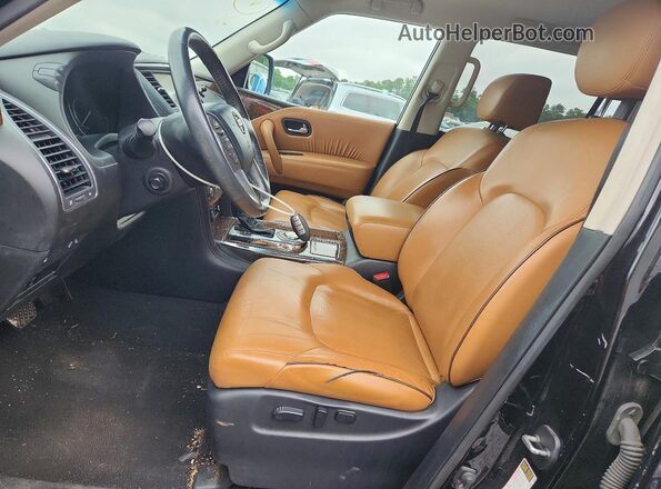 JN8AY2NF2H9300172 2017 NISSAN ARMADA Black Widok wnętrza z przodu