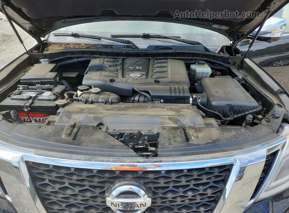 JN8AY2NF2H9300172 2017 NISSAN ARMADA Black Widok wnętrza z tyłu