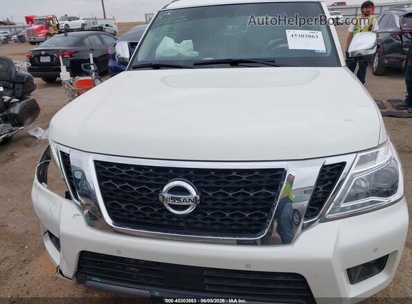 JN8AY2NF2L9360509 2020 NISSAN ARMADA White Vista interior trasera