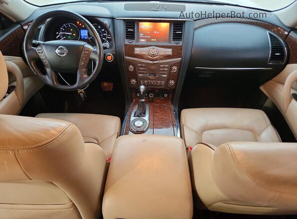 JN8AY2NF3H9301024 2017 NISSAN ARMADA White Widok deski rozdzielczej