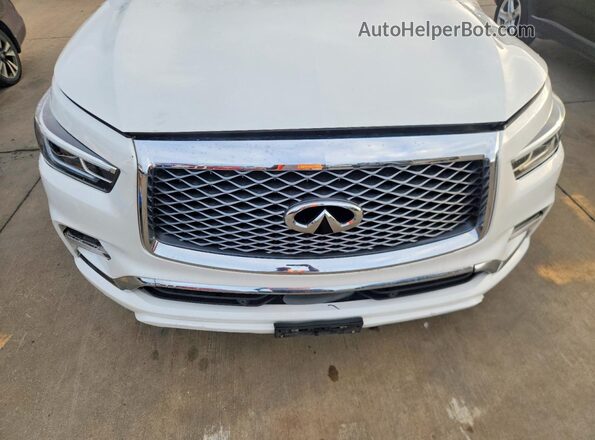 JN8AZ2AC5N9485791 2022 INFINITI QX80 White Engine compartment view