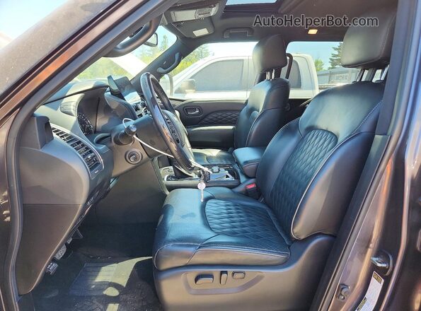 JN8AZ2AC7R9500751 2024 INFINITI QX80 Gray Widok wnętrza z przodu
