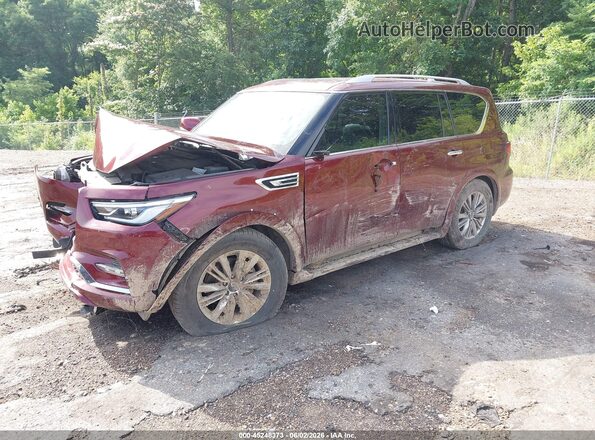 JN8AZ2AF6M9715024 2021 INFINITI QX80 Red Передня ліва чверть