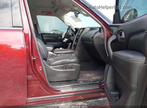 JN8AZ2AF6M9715024 2021 INFINITI QX80 Red Вид салону спереду