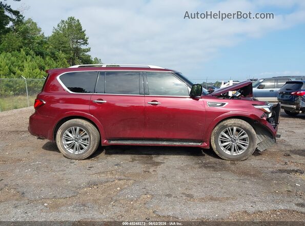 JN8AZ2AF6M9715024 2021 INFINITI QX80 Red Панорамний вид салону 360°