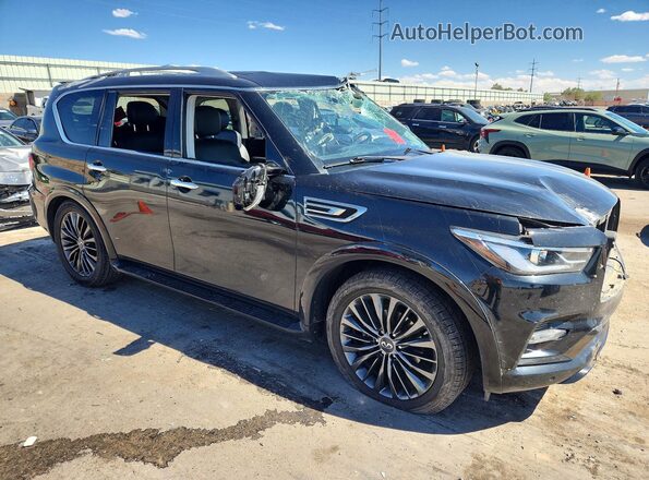 JN8AZ2AFXM9716483 2021 INFINITI QX80 Черный Передняя правая четверть