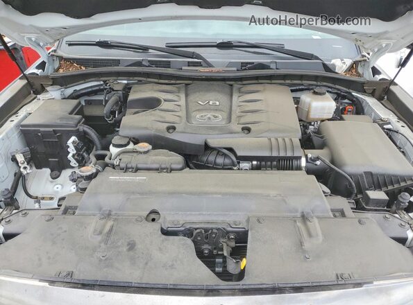 JN8AZ2AFXP9757216 2023 INFINITI QX80 White Շարժիչի բաժամունքի տեսք