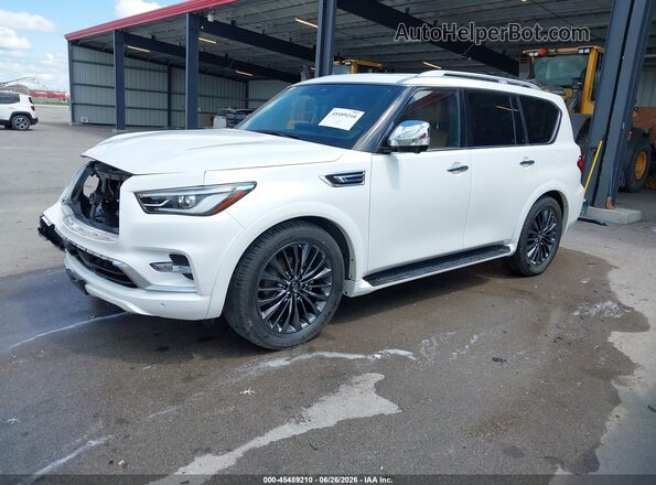 JN8AZ2BCXP9490213 2023 INFINITI QX80 White Առջևի ձախ երեք քառորդ տեսարան