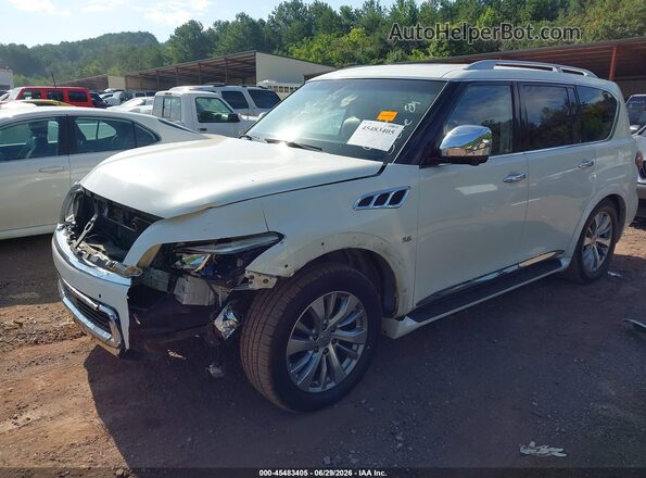 JN8AZ2NC1G9402919 2016 INFINITI QX80 White Առջևի ձախ երեք քառորդ տեսարան