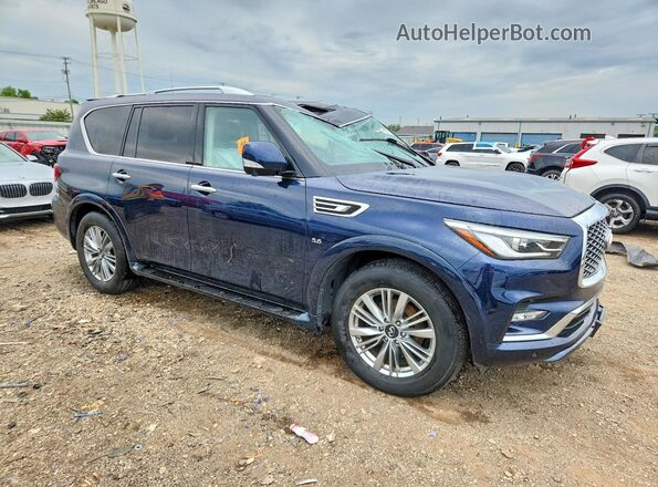 JN8AZ2NE0L9255407 2020 INFINITI QX80 Синий Передняя правая четверть