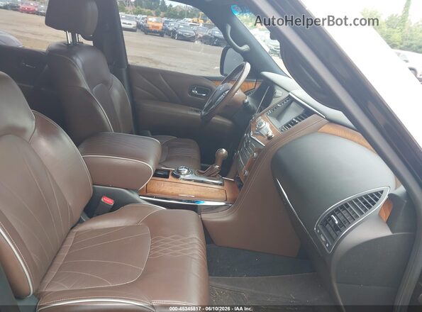JN8AZ2NE5H9156248 2017 INFINITI QX80 Black Widok wnętrza z przodu