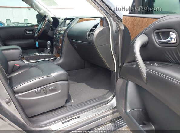 JN8AZ2NEXH9155404 2017 INFINITI QX80 Gray წინა სალონის ხედი