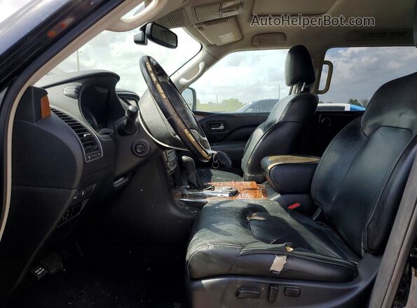 JN8AZ2NF0J9661614 2018 INFINITI QX80 Черный Вид салона спереди