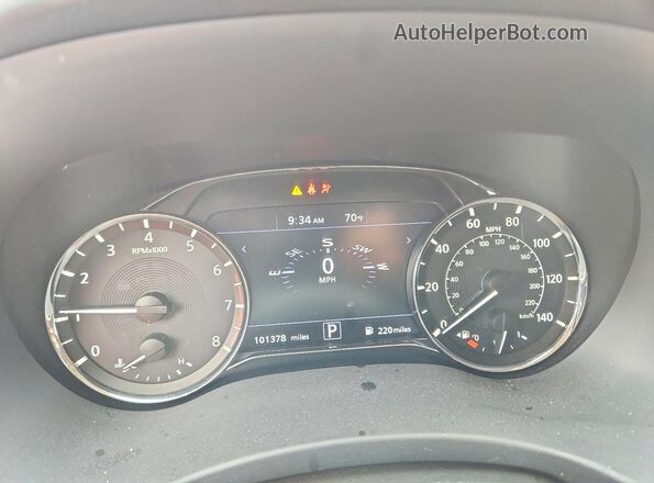 JN8AZ2NF0L9700527 2020 INFINITI QX80 White Вид щитка приладів