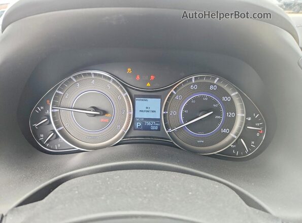 JN8AZ2NF2K9683681 2019 INFINITI QX80 White Вид щитка приладів