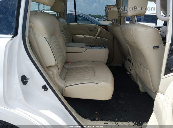JN8AZ2NF3K9687531 2019 INFINITI QX80 White VIN კოდის სტიკერის ხედი