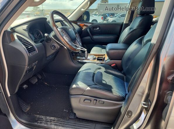 JN8AZ2NF5H9645127 2017 INFINITI QX80 Угольный Вид салона спереди