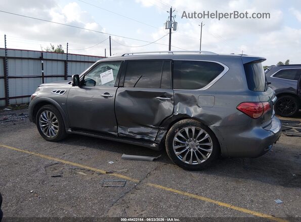JN8AZ2NF5H9646732 2017 INFINITI QX80 Gray Вид задньої частини салону