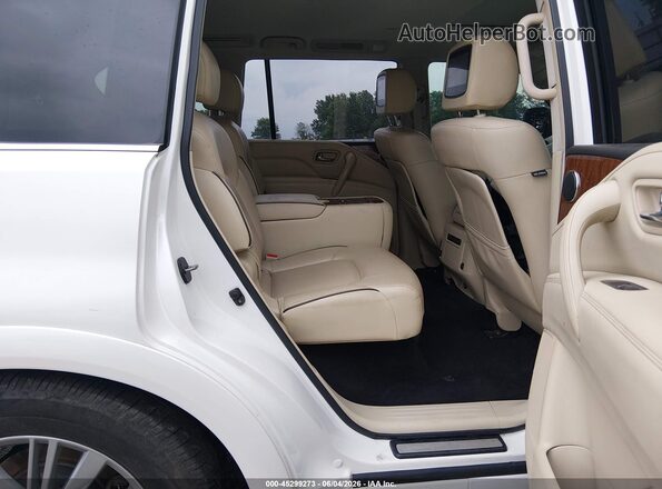JN8AZ2NF5K9689460 2019 INFINITI QX80 White VIN კოდის სტიკერის ხედი