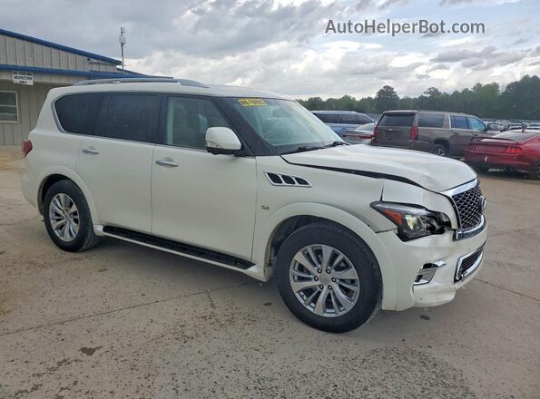 JN8AZ2NF6H9640843 2017 INFINITI QX80 Белый Передняя правая четверть